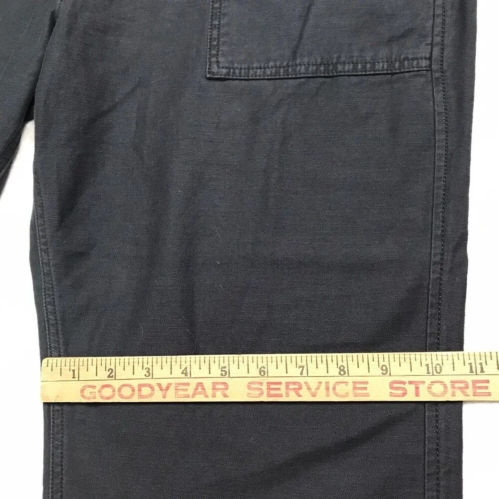 NWT ABERCROMBIE & FITCH Loose Pant Men 36x30 (hemmed to 27) Black Baggy Chino